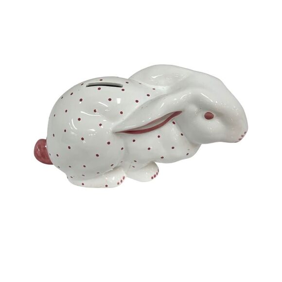 TIFFANY & CO.
 Porcelain Bunny Coin Bank / Excellent  with no secure key - Picture 1 of 6